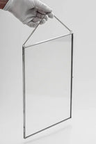 Dikey Gümüş Cam Duvar Askılı Fotoğraf Çerçevesi Kapaklı 35x25cm - 2