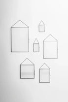 6 Parça Dikey Gümüş Duvar Askılı Cam Fotoğraf Çerçeve Takımı - 0