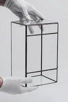 25x12x15cm | Cam Fanus | Geometrik Teraryum | Çikolata Kutusu | Siyah - 1