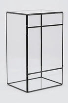 25x12x15cm | Cam Fanus | Geometrik Teraryum | Çikolata Kutusu | Siyah - 2