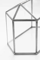 Kart Kutusu | Cam | Geometrik Teraryum | Fanus | Gümüş - 3