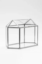 Kart Kutusu | Cam | Geometrik Teraryum | Fanus | Gümüş - 4