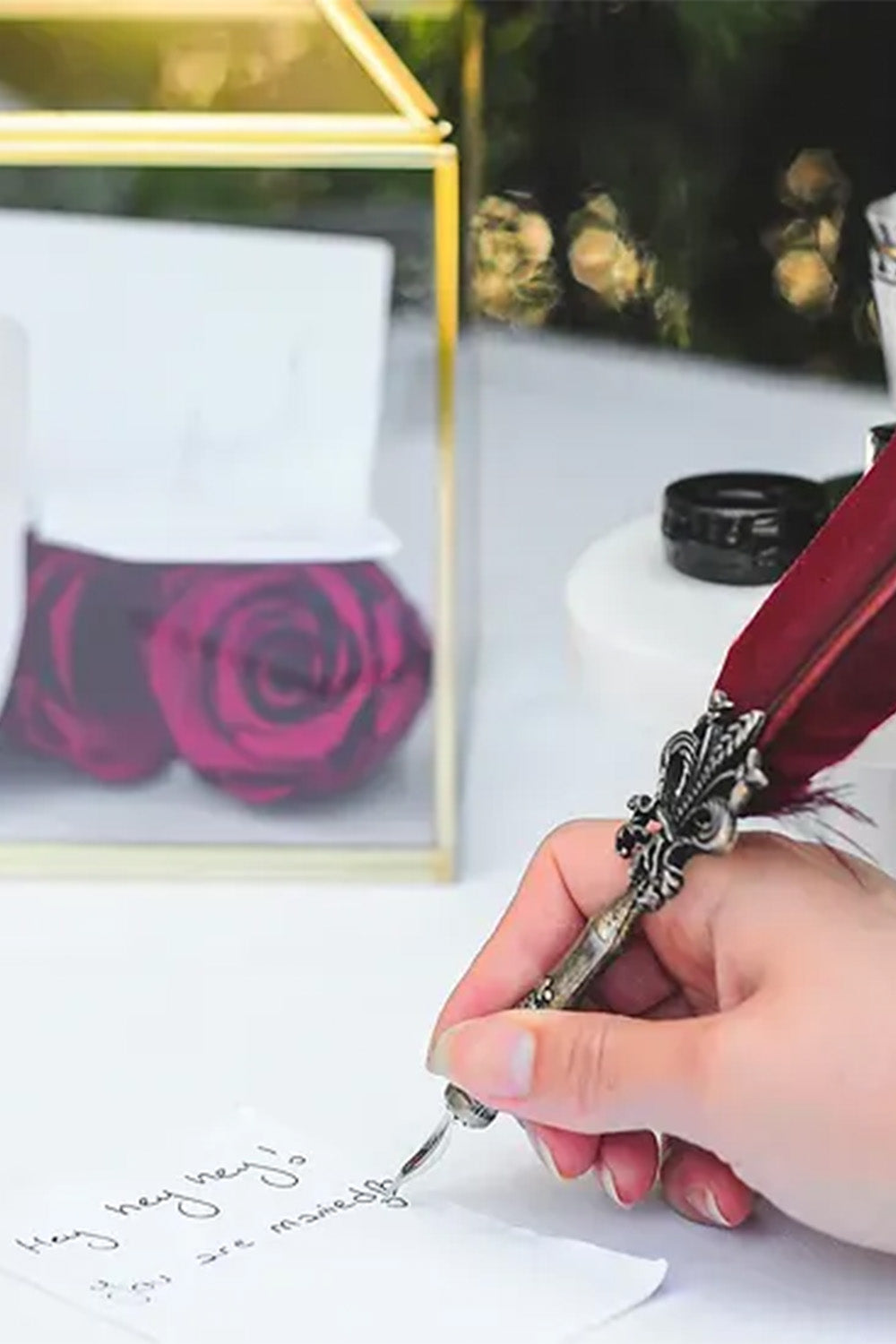 Pirinç Gold Geometrik Kapaklı Teraryum Prizma Cam Fanus Kart Kutusu 26x19x15cm - 3