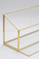 Pirinç Gold Cam Makyaj Takı Aksesuar Parfüm Organizer 30x17x15cm - 4