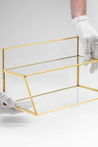 Pirinç Gold Cam Makyaj Takı Aksesuar Parfüm Organizer 30x17x15cm - 6