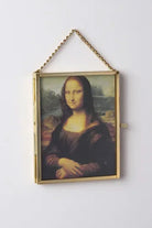 Pirinç Çerçeve Cam Mini Sanat Eserleri 10x8cm - 1