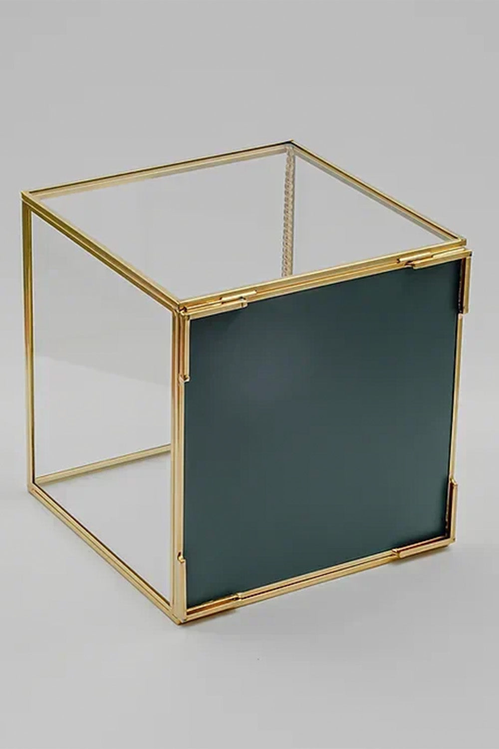 Pirinç Cam Kutu Duvar Askı Aparatlı Vitrin Ve Masaüstü 20x20x20cm - 3