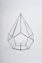 Gümüş Geometrik Teraryum Cam Fanus Takı Aksesuar Çikolata Kutusu 31x22x22cm - 0