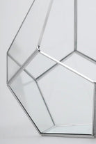 Gümüş Geometrik Teraryum Cam Fanus Takı Aksesuar Çikolata Kutusu 31x22x22cm - 2