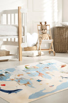 Around The World Makinede Yıkanabilir Non-Toksik Çocuk Odası Halısı - 0