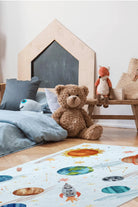 Give Me Some Space Makinede Yıkanabilir Non-Toksik Çocuk Odası Halısı - 0