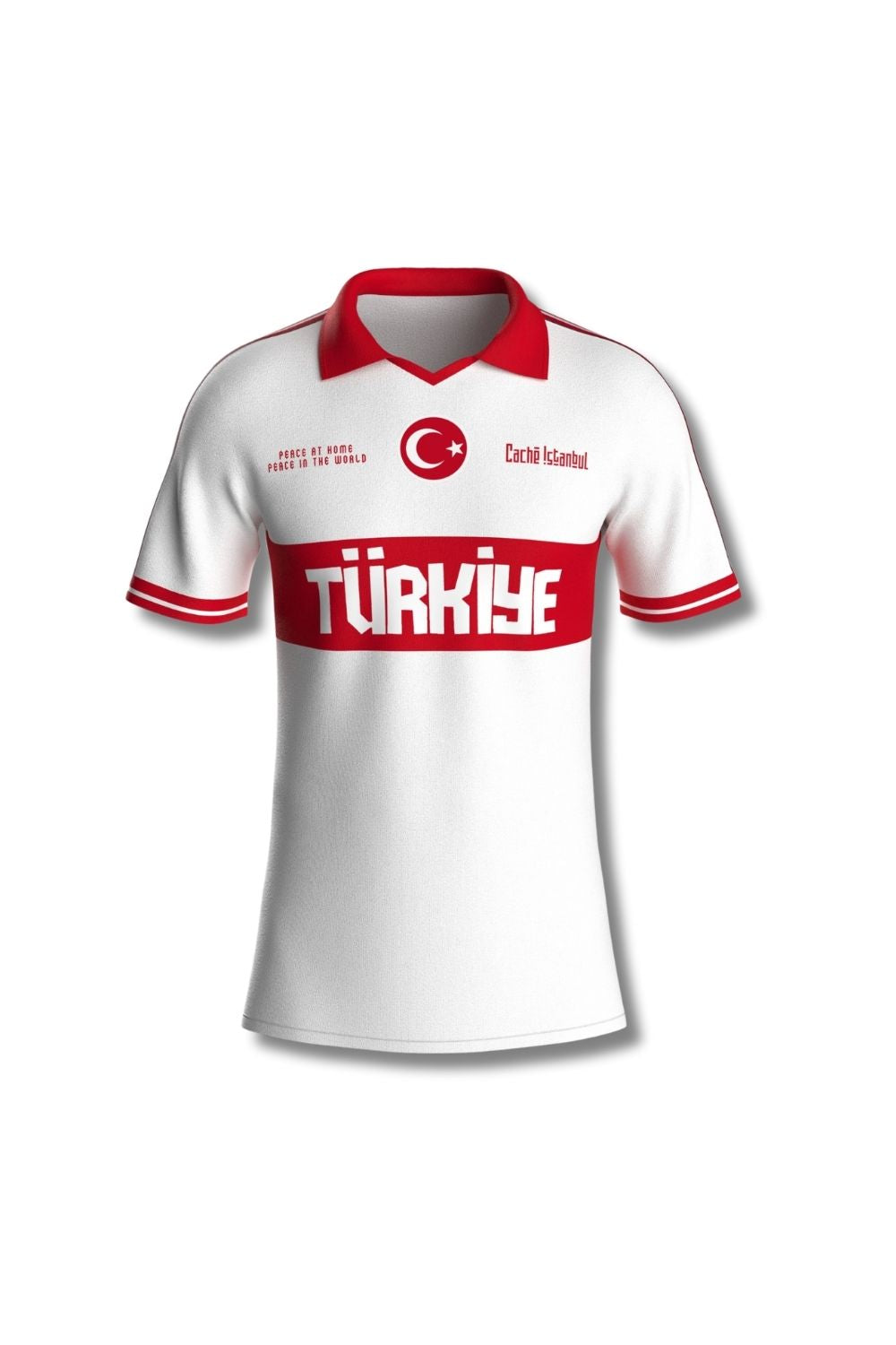 Anadolu Unisex Polo Tshirt - Peace At Home Peace At World - 1