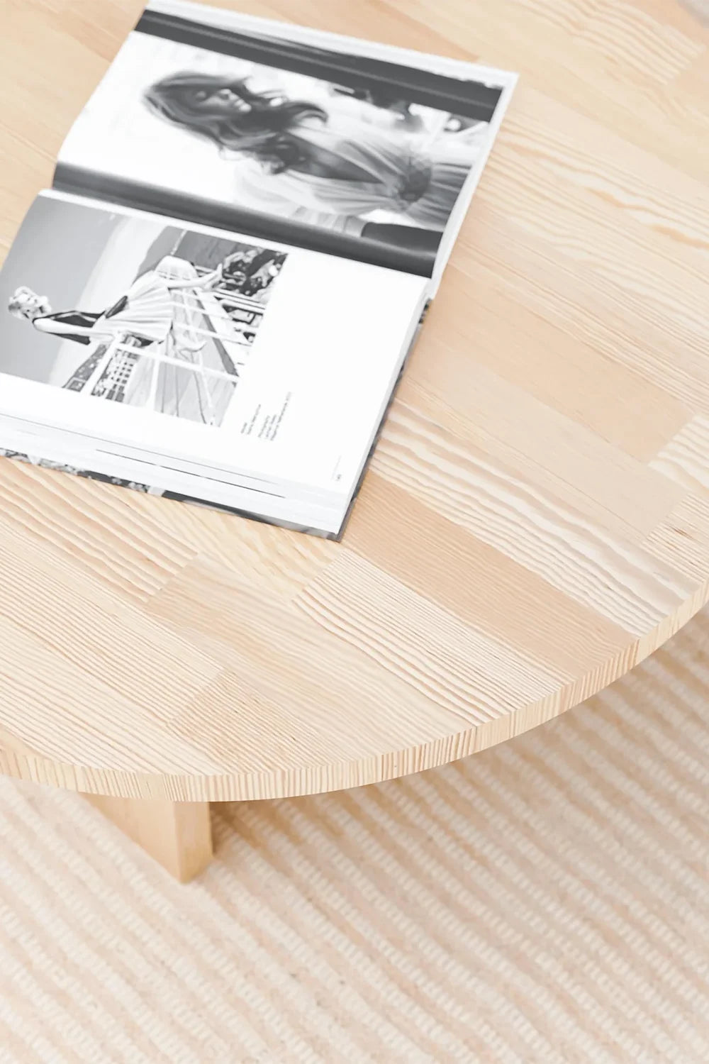 Masif Ahşap Yuvarlak Orta Sehpa - 2