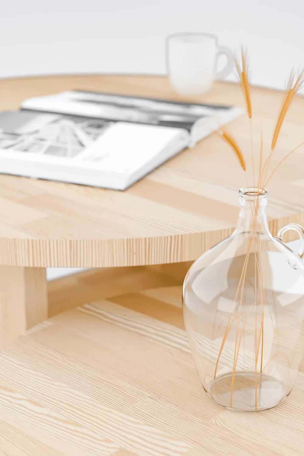 Masif Ahşap Yuvarlak Orta Sehpa - 4