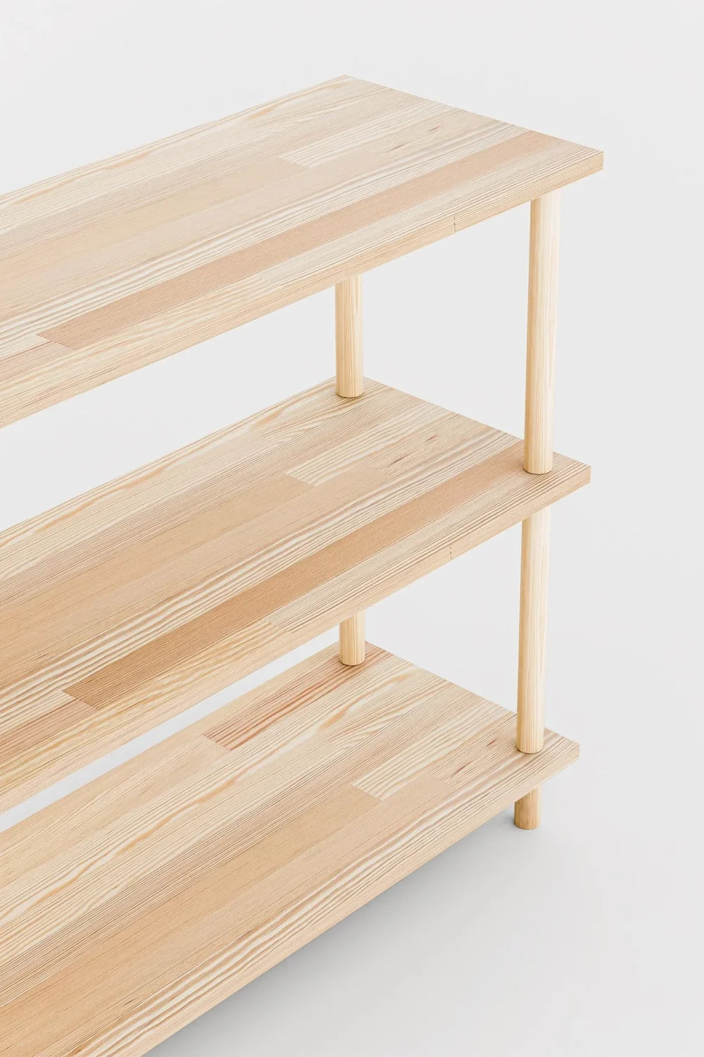 Masif Ahşap 3 Raflı Kitaplık - 2