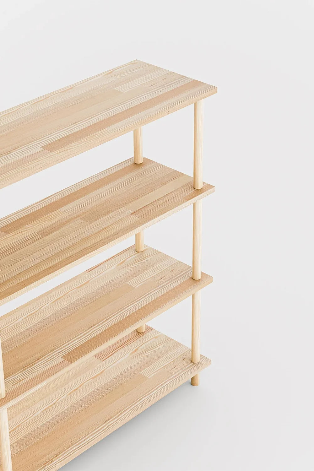 Masif Ahşap 4 Raflı Kitaplık - 2