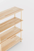 Masif Ahşap 4 Raflı Kitaplık - 2