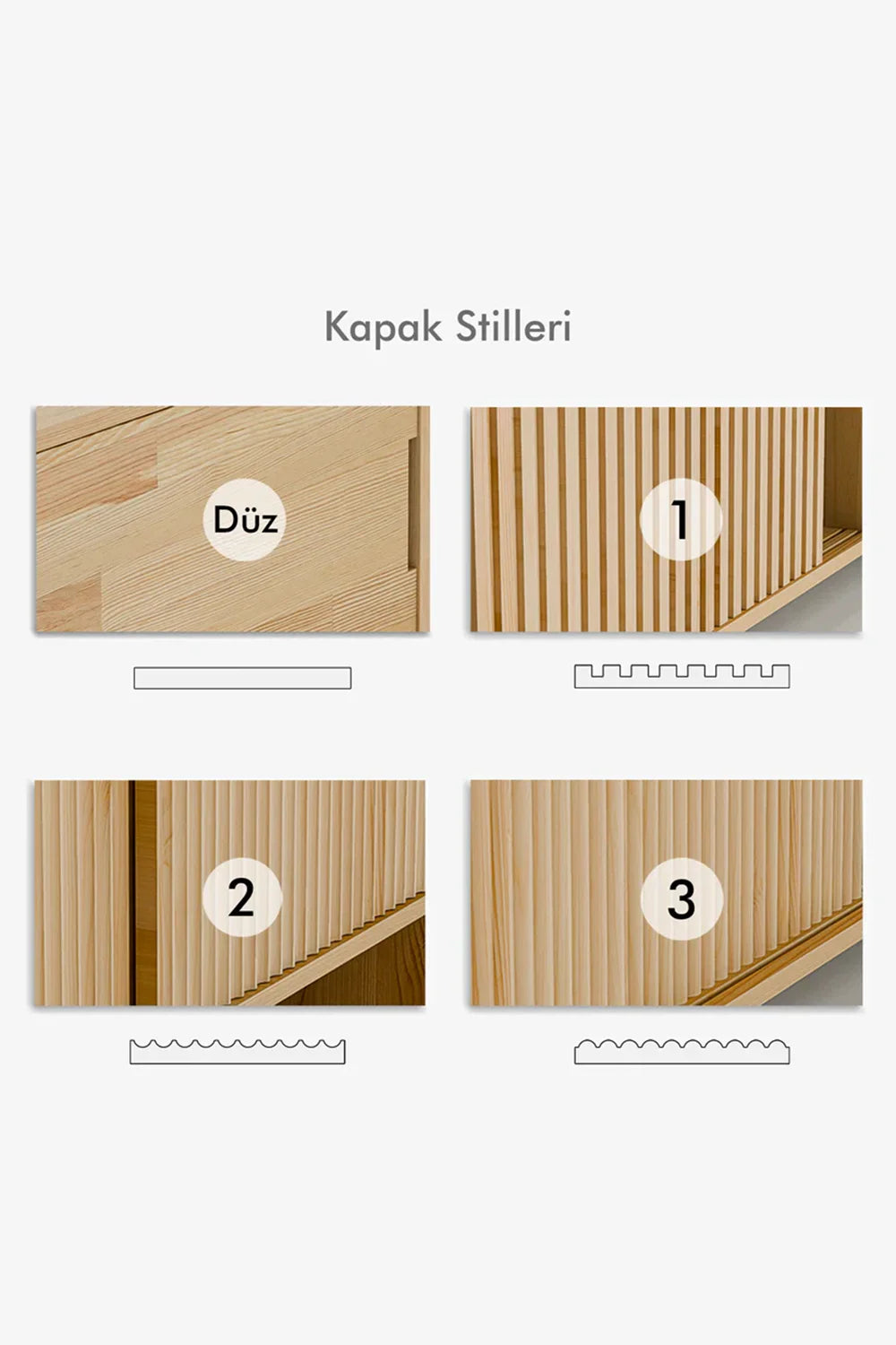 Masif Ahşap Yarı Açık Büfe - 7