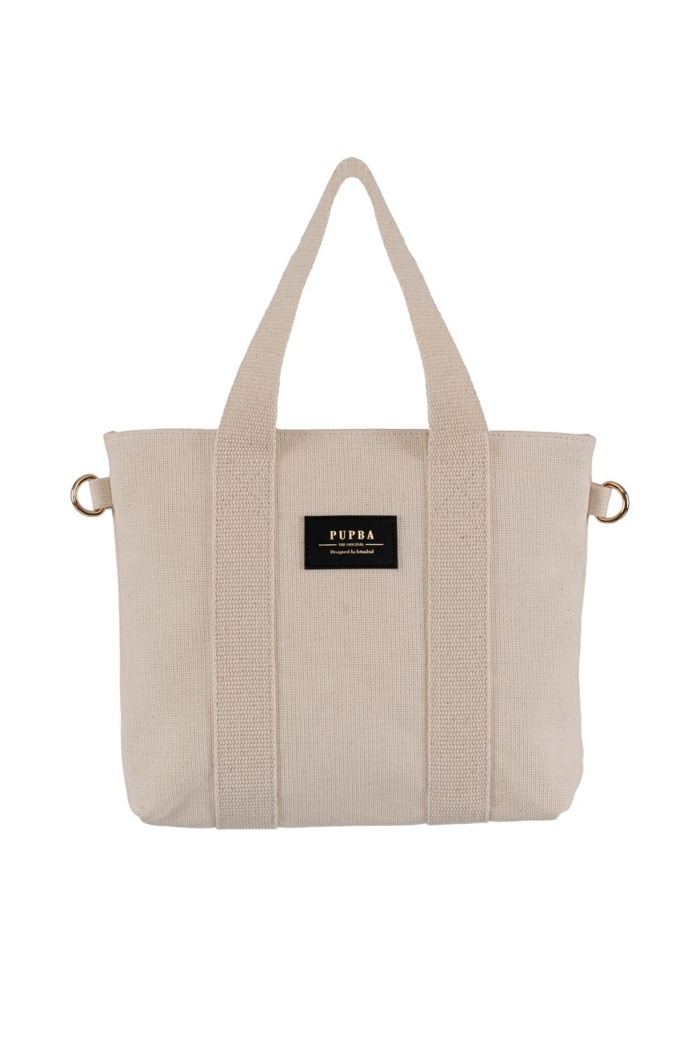 Yaga Tote Bag - Krem/Altın - 2