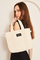 Yaga Tote Bag - Krem/Altın - 3