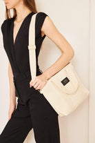 Yaga Tote Bag - Krem/Altın - 5