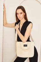 Yaga Tote Bag - Krem/Altın - 6