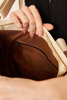 Yaga Tote Bag - Krem/Altın - 7