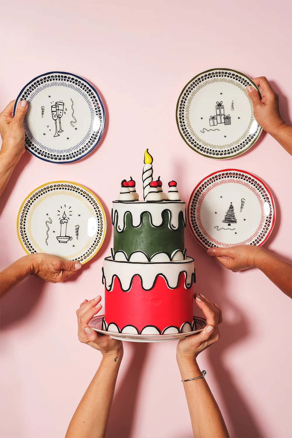 Holiday Collection Porselen Tatlı Tabağı Seti 4 Parça - 0