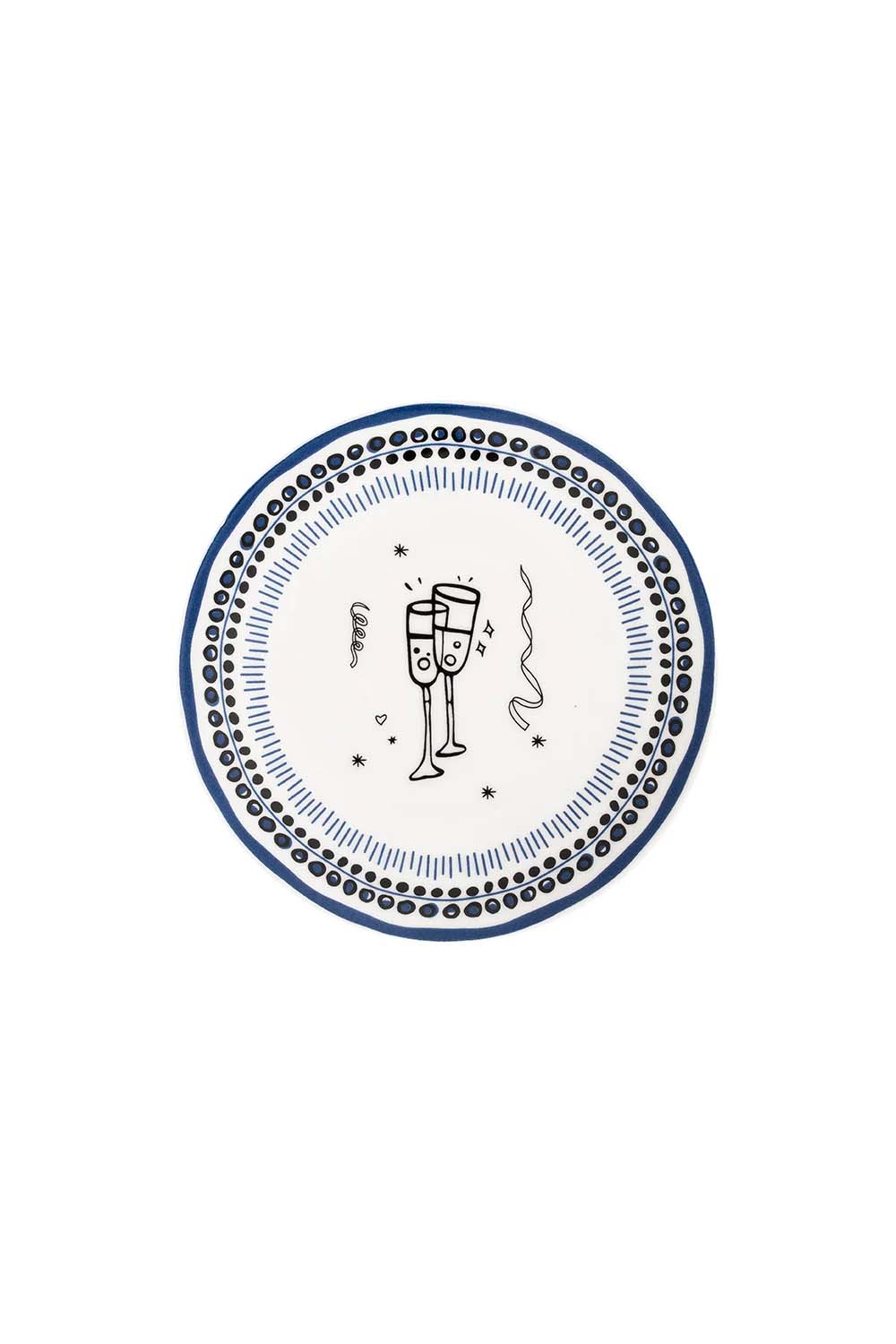 Holiday Collection Porselen Tatlı Tabağı / Mavi - 0