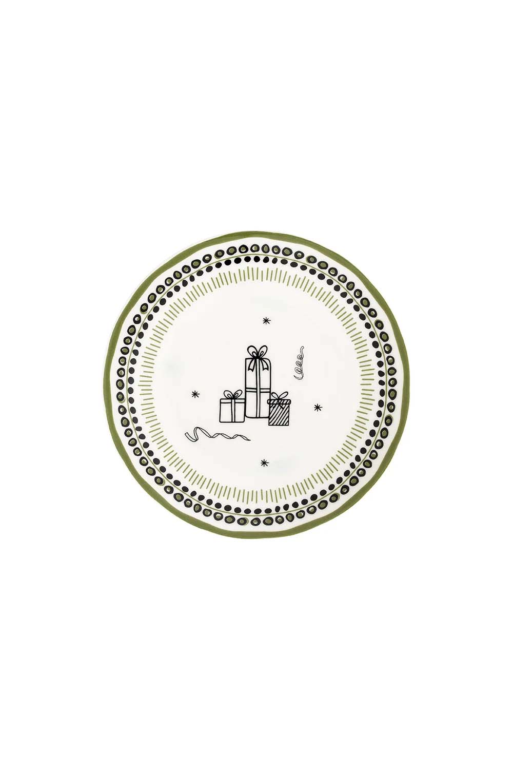 Holiday Collection Porselen Tatlı Tabağı / Yeşil - 0