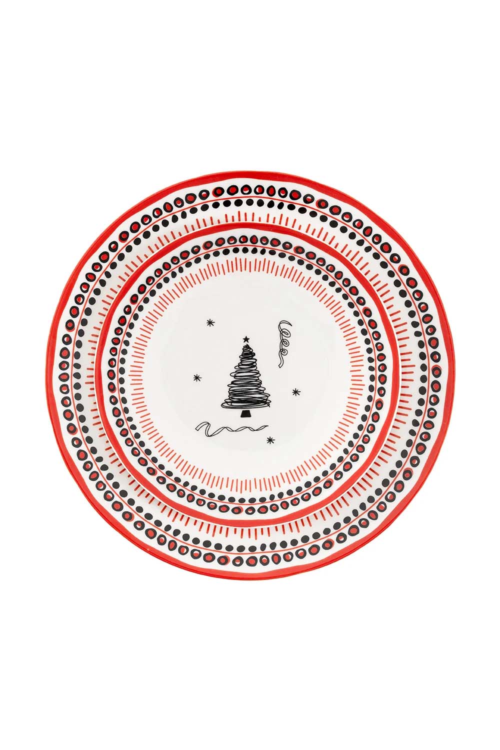 Holiday Collection Porselen 12 Parça Yemek Takımı Seti / Kırmızı - 2