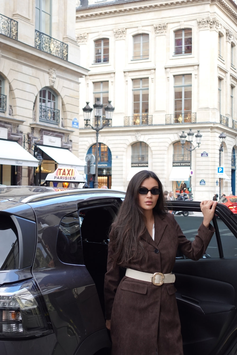 Indra Off-White Leather Belt - 1