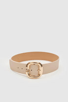 Indra Off-White Leather Belt - 2