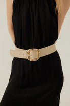 Indra Off-White Leather Belt - 4
