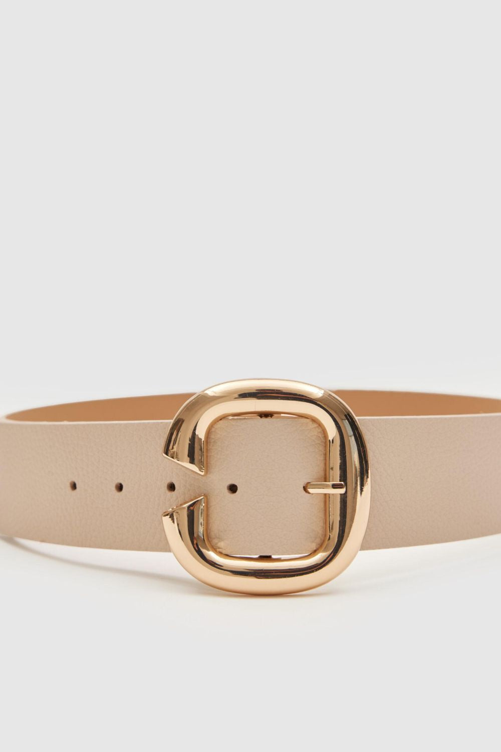 Indra Off-White Leather Belt - 6