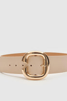 Indra Off-White Leather Belt - 6