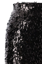 Damla Payetli Midi Etek Siyah - 1