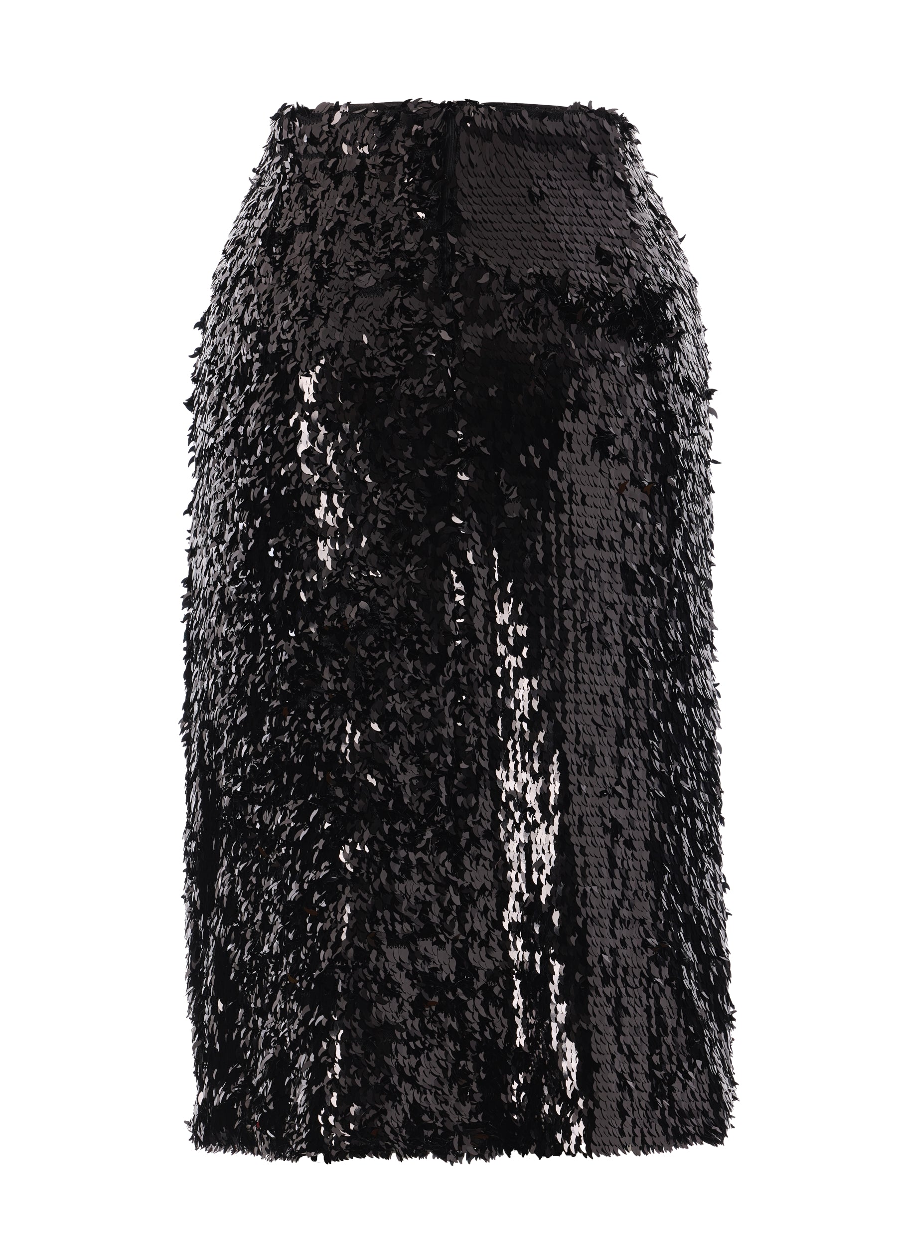 Damla Payetli Midi Etek Siyah - 2