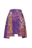 Tinder Düğme Detaylı Asimetrik Mini Etek - 0