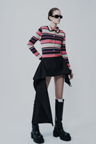 Celine Striped Knitted Top - 0