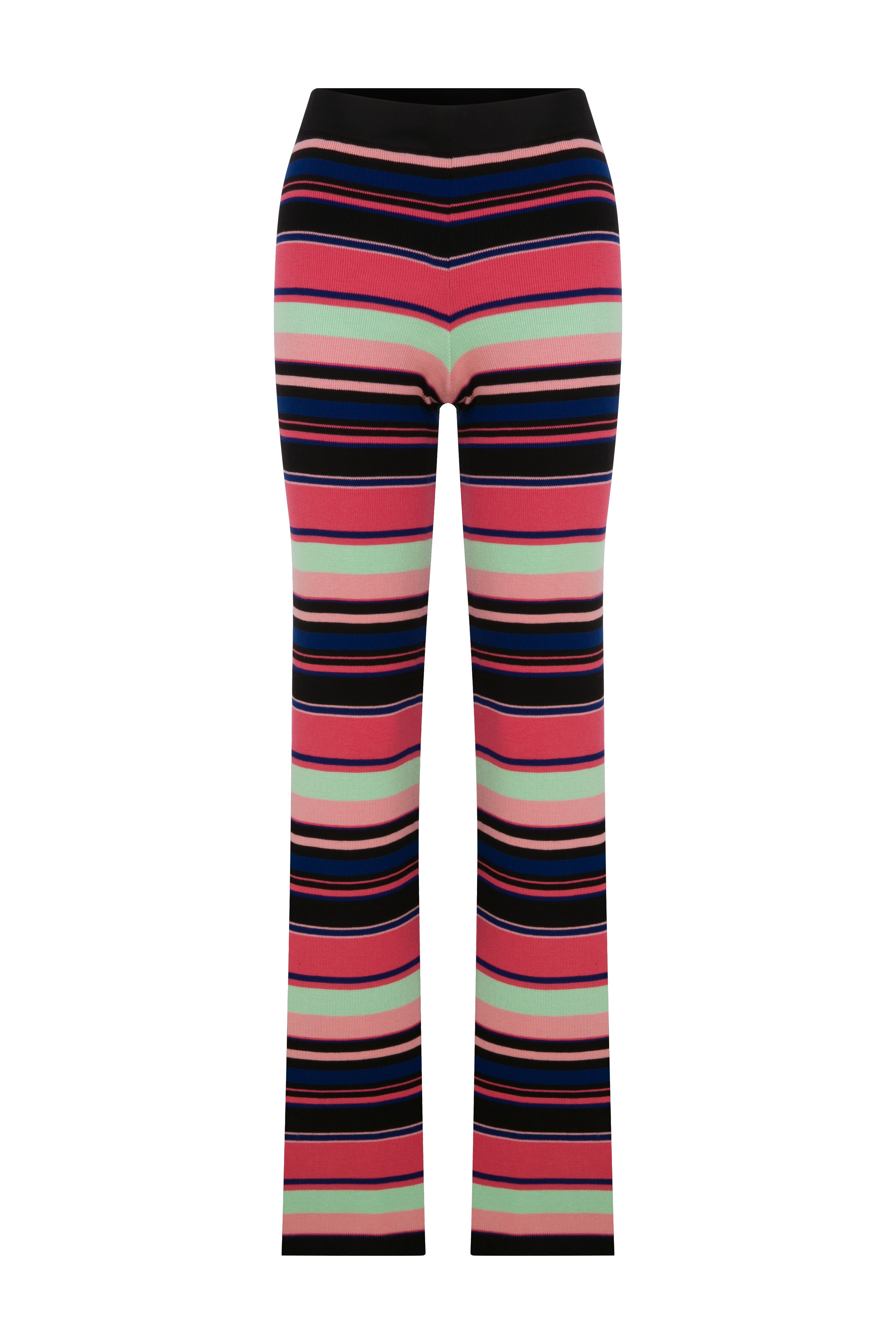 Carey Striped Knitted Pants - 1
