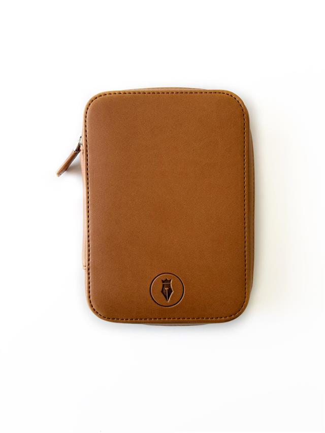 Vegan Apple Skin Sahra Dark A6 8 Li Kalem Kılıfı - 0