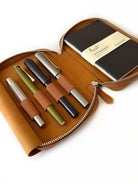 Vegan Apple Skin Sahra Light 4 Lü Kalem Kılıfı Ve A6 Ebatlı Notluk - 4