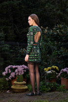 Yeşil Bulut Desenli Sırt Detaylı Bluz - 2