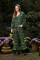 Yeşil Bulut Desenli Kapüşon Detaylı Salaş Sweatshirt - 0