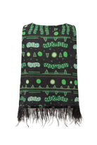 Yeşil Bulut Desenli Çift Kullanımlı Bluz-yelek - 5