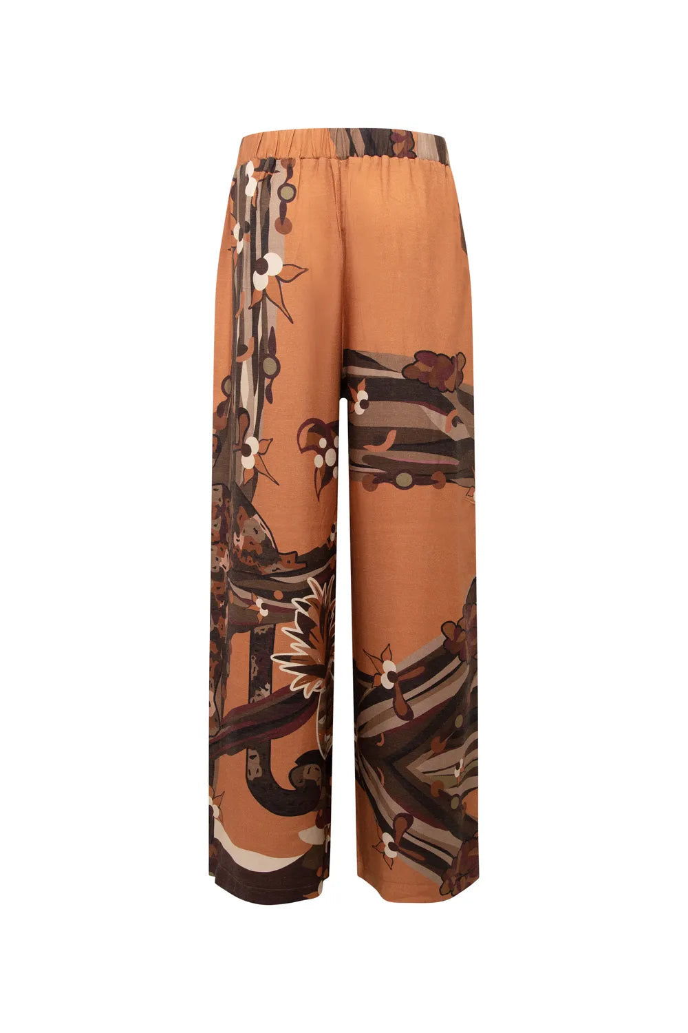 Kahve Kaplan Desenli Pile Detaylı Pantolon - 5