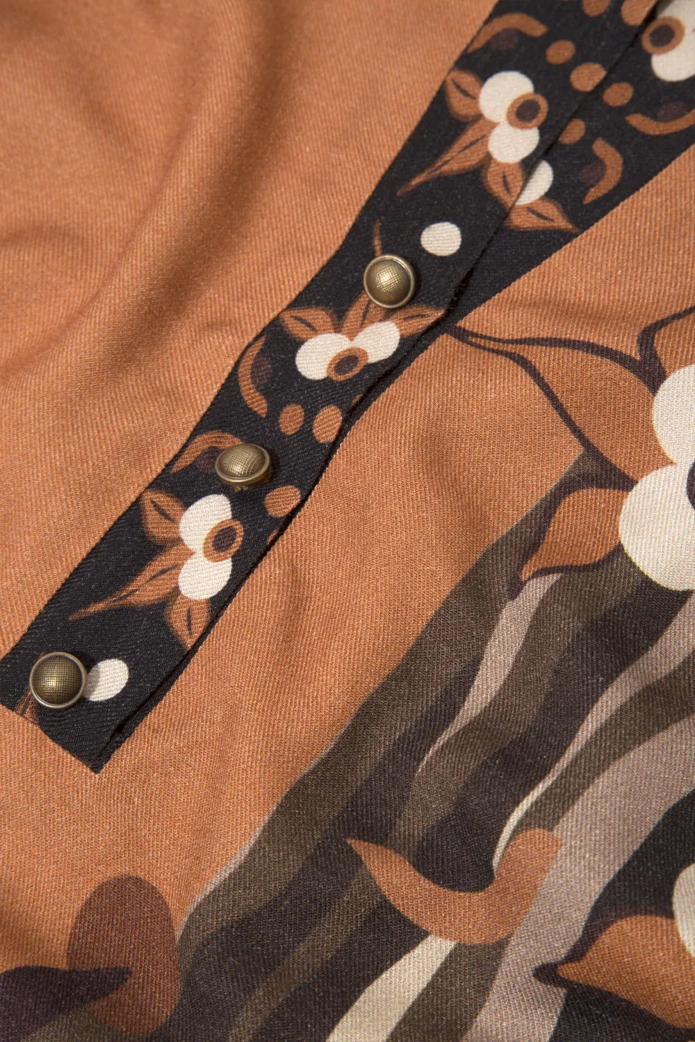 Kahve Kaplan Desenli Uzun Elbise - 8