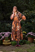 Kahve Kaplan Desenli Pile Detaylı Uzun Etek - 0