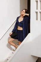 Keten Navy Şort - 1